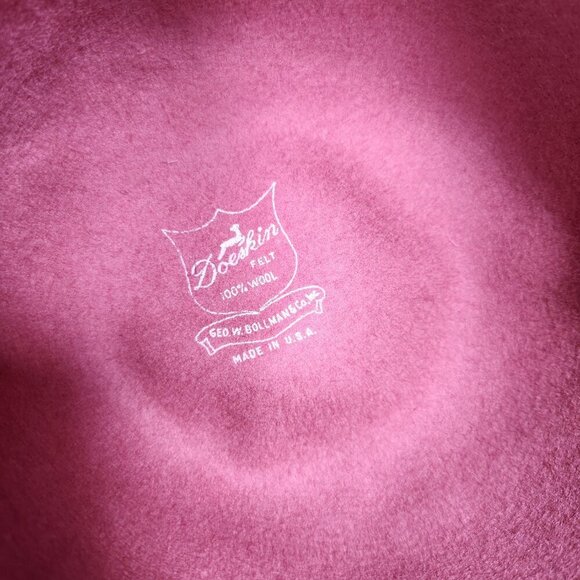 Vintage Fedora Geo. W. Bollman & Co. Inc. Doeskin Felt 100% Wool Hat Made in USA - Picture 8 of 9